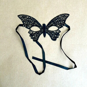 Black Lace Masquerade Ball Mask- Butterfly